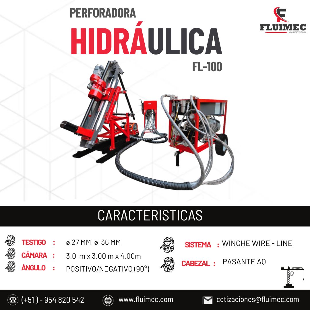 PERFORADORA FL - 100 PARA MUESTREO DE NUCLEOS MINERIA